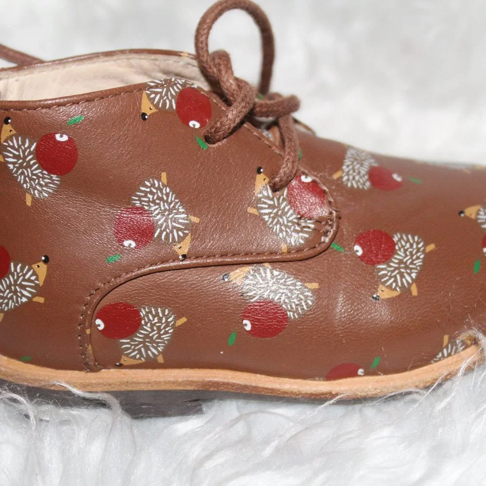 MANUELA De JUAN Handmade Leather baby ankle shoes sz EU 19 (US 3 1/2-4) NEW